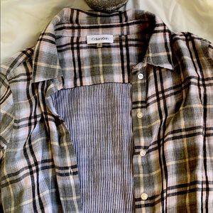 100% plaid cotton Calvin Klein long sleeve shirt